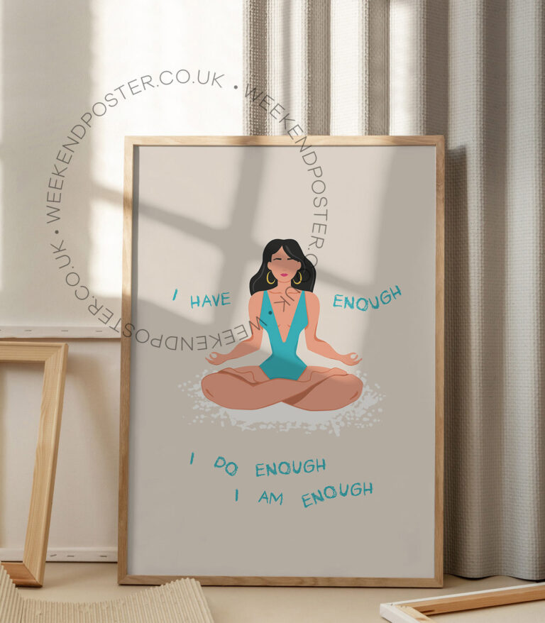 I am Enough Quote poster