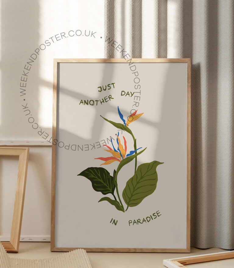 Just Another Day in Paradise Quote poster