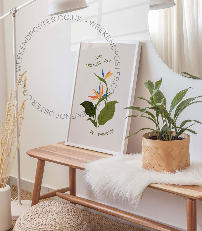 Just Another Day in Paradise Quote poster