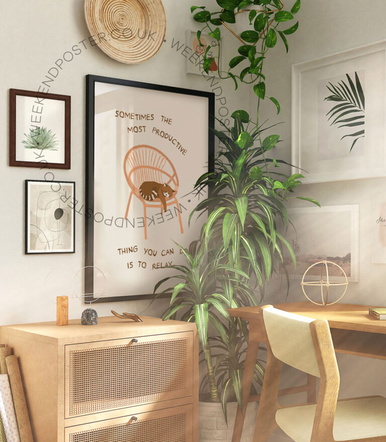 Just Relax Quote poster