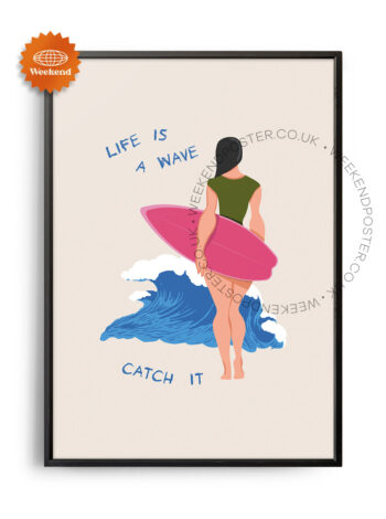 Life is a Wave Quote poster