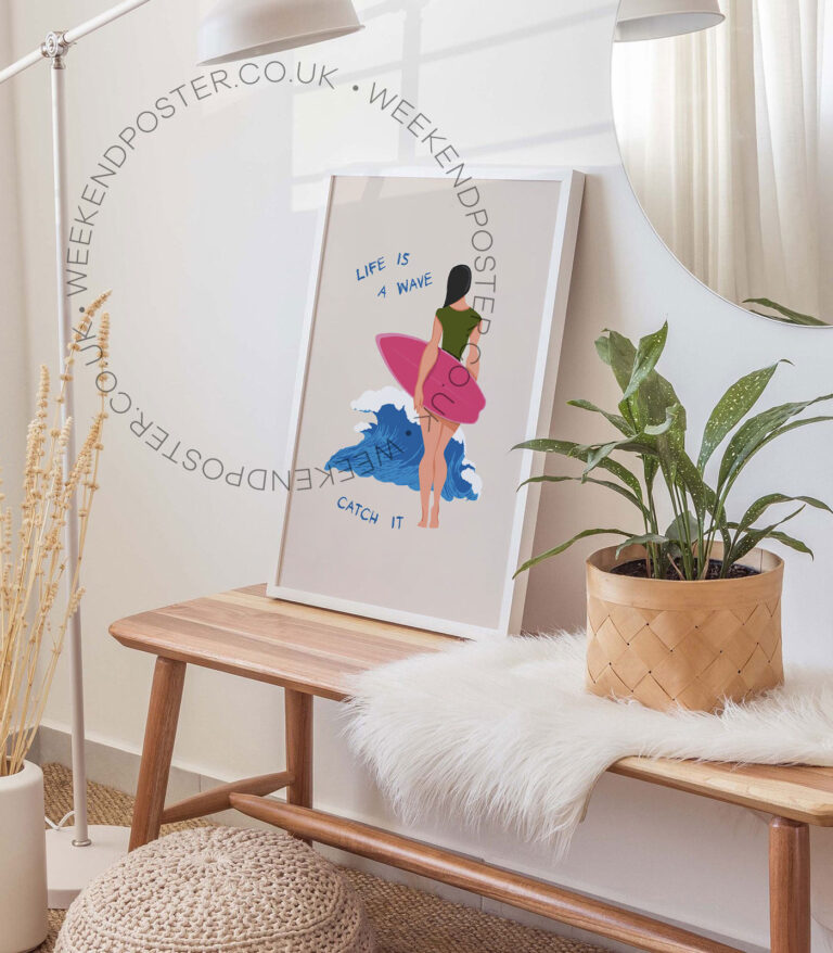 Life is a Wave Quote poster