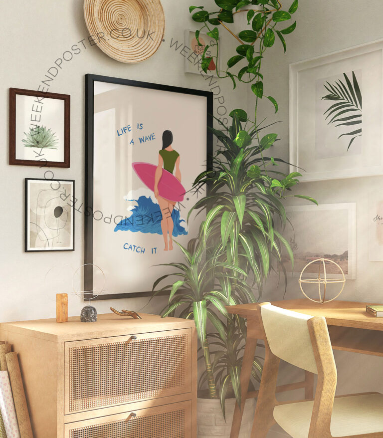 Life is a Wave Quote poster