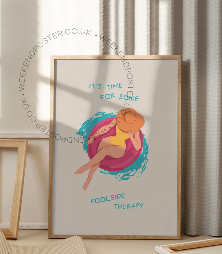 Poolside Therapy Quote poster
