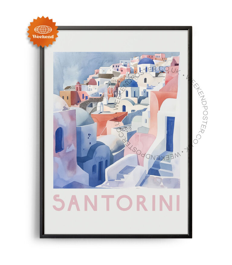Santorini Travel poster