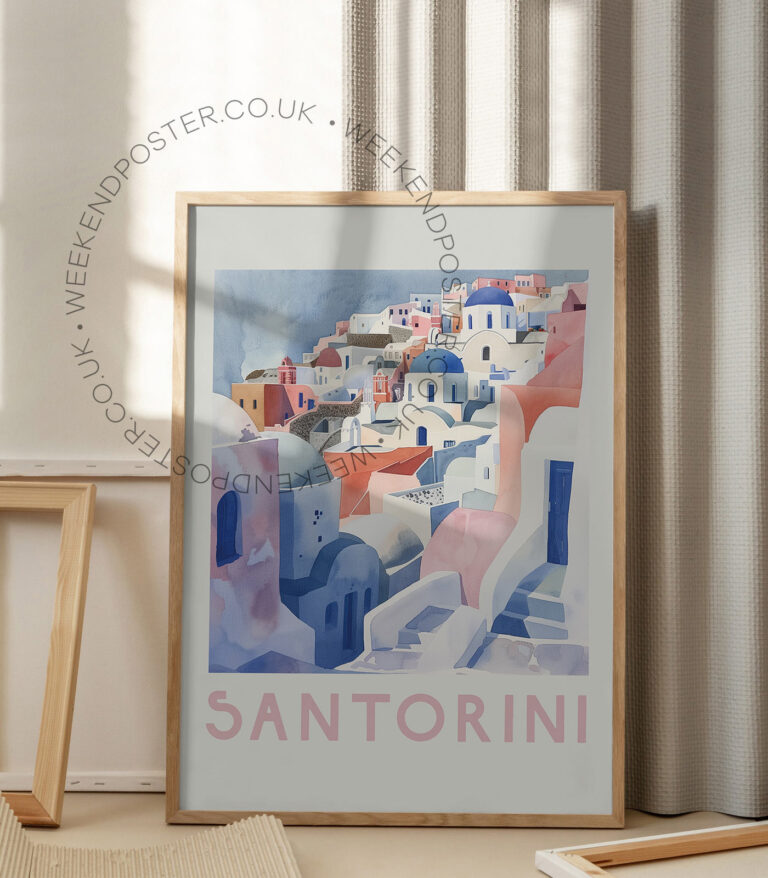 Santorini Travel poster