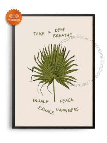 Take a Deep Breathe Quote poster