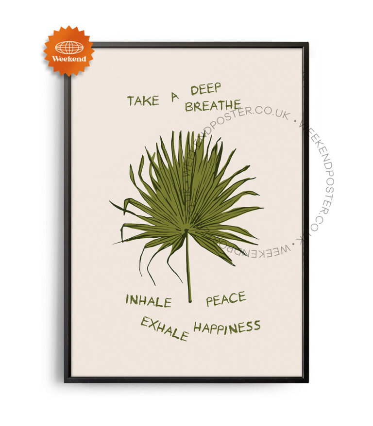 Take a Deep Breathe Quote poster