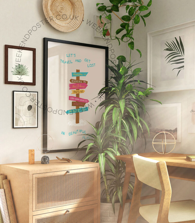 Travel and Get Lost Quote poster