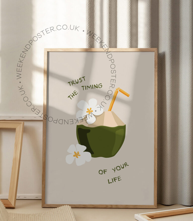 Trust the Timing Quote poster