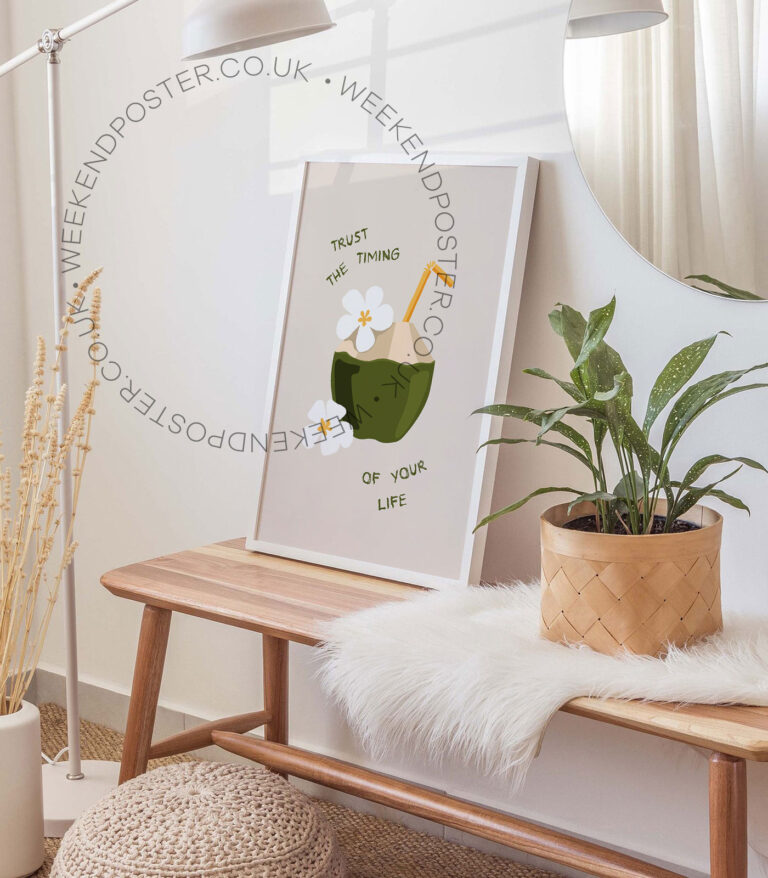 Trust the Timing Quote poster