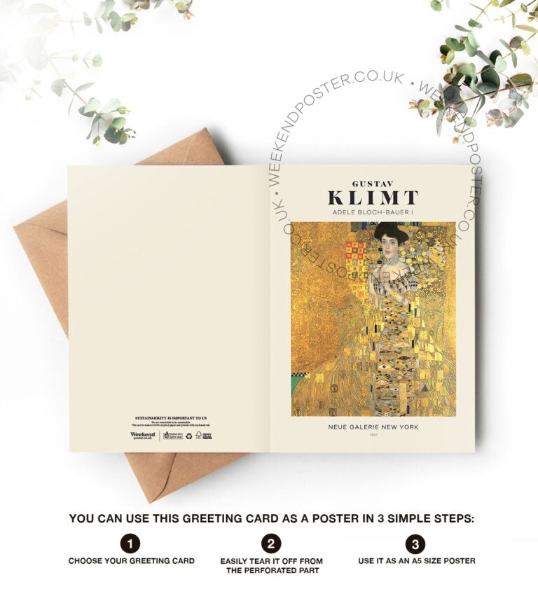 Gustav Klimt Portrait of Adele Bloch-Bauer greeting card