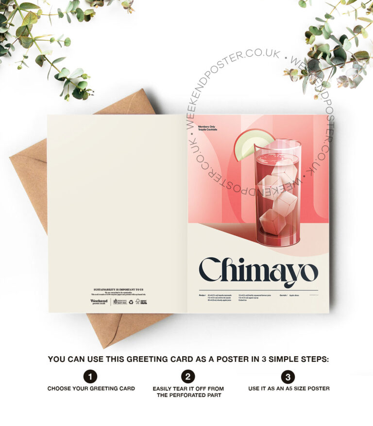 Mid-century retro Chimayo Cocktail greeting card