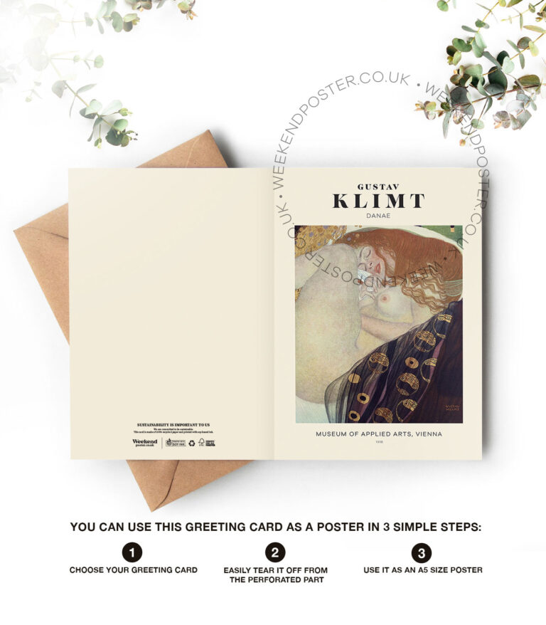 Gustav Klimt Danae greeting card
