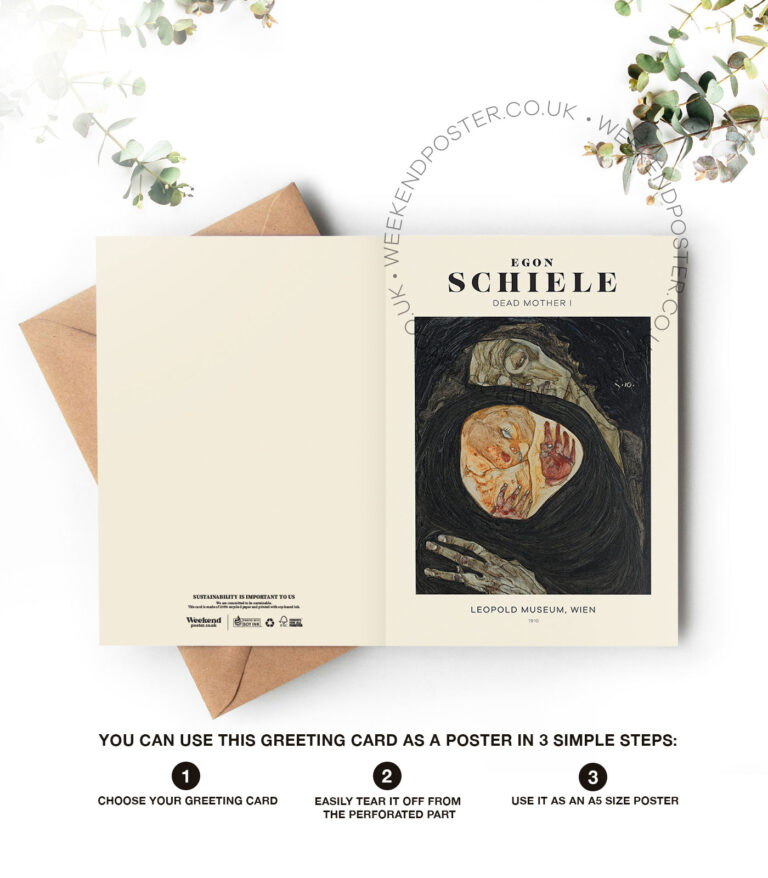 Egon Schiele Dead Mother I greeting card