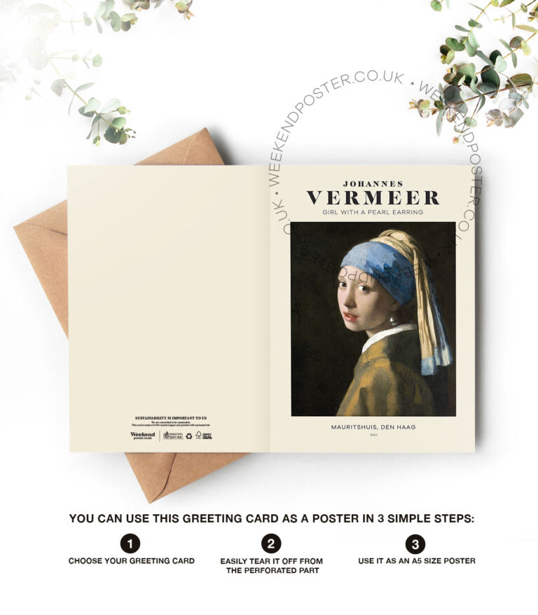 Johannes Vermeer Girl With A Pearl Earring greeting card