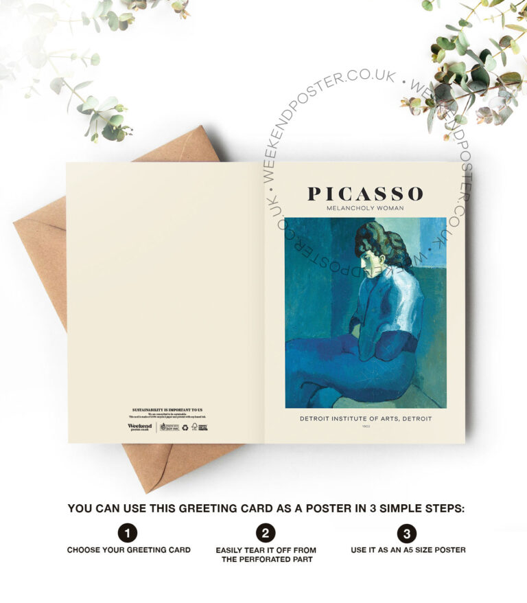 Pablo Picasso Melancholy Woman greeting card