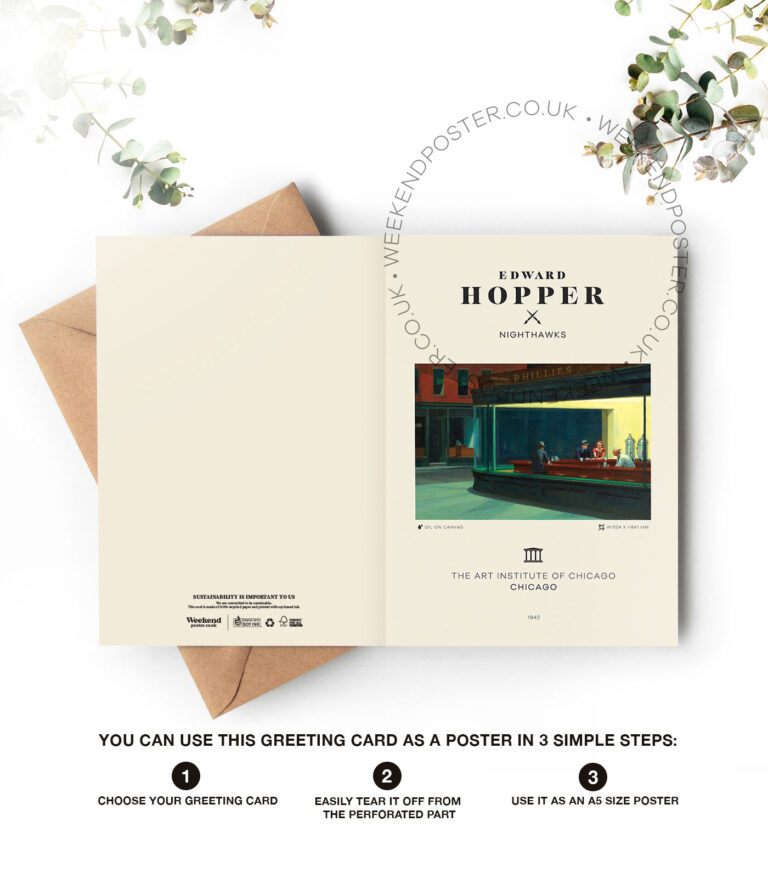 Edward Hopper Nighthawks greeting card