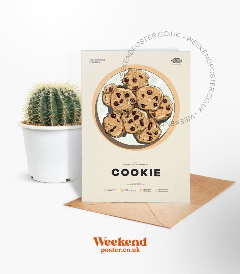 Mid-century modern Cookie recipe greeting card