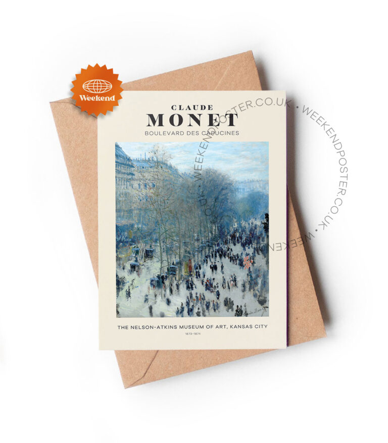 Claude Monet Boulevard Des Capucines greeting card