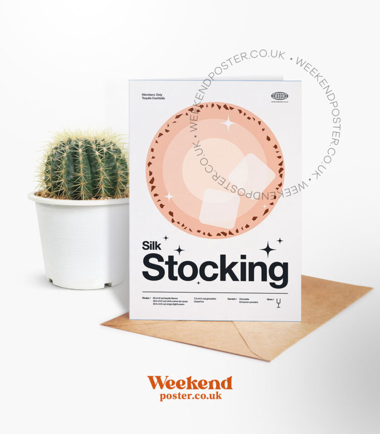 Mid-century modern Silk Stocking Cocktail greeting card