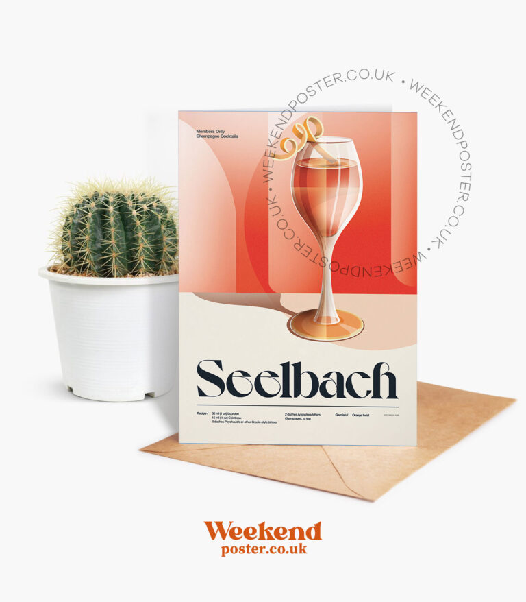 Mid-century retro Seelbach Cocktail greeting card