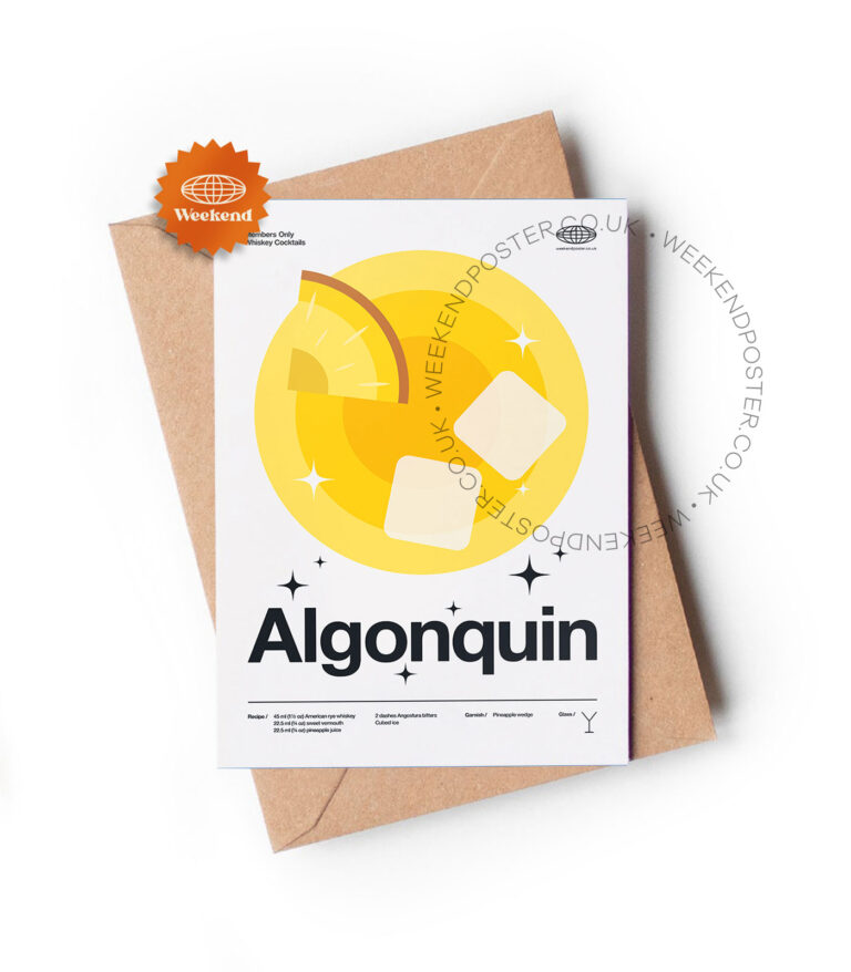 Mid-century modern Algonquin Cocktail greeting card