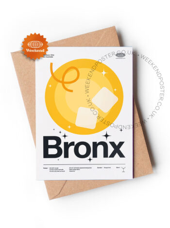 Mid-century modern Bronx Cocktail greeting card