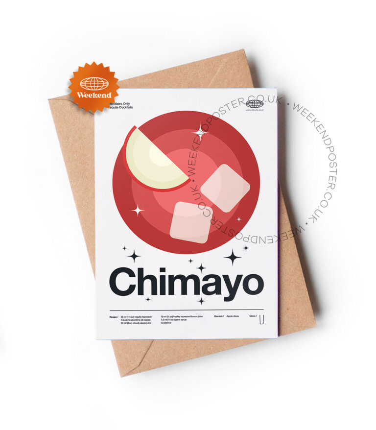 Mid-century modern Chimayo Cocktail greeting card