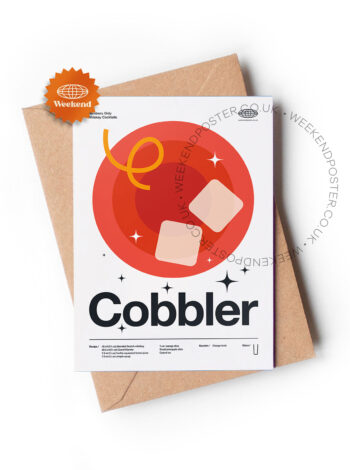 Mid-century modern Cobbler Cocktail greeting card
