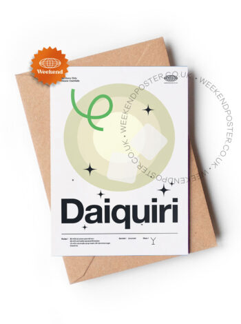 Mid-century modern Daiquiri Cocktail greeting card