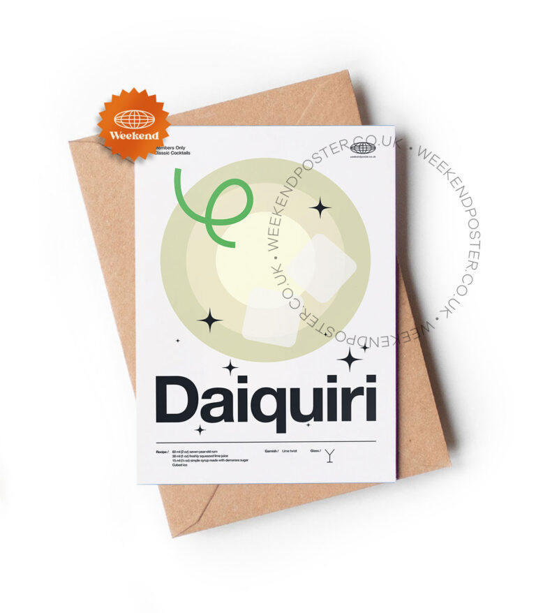 Mid-century modern Daiquiri Cocktail greeting card