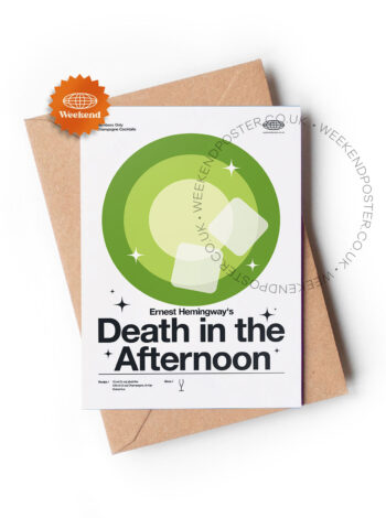 Mid-century modern Death in the Afternoon Cocktail greeting card