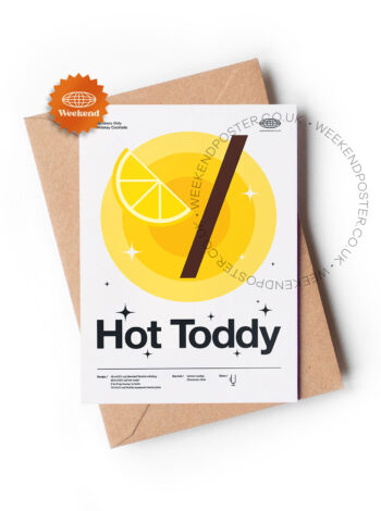Mid-century modern Hot Toddy Cocktail greeting card