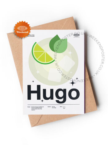 Mid-century modern Hugo Cocktail greeting card