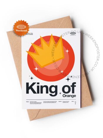 Mid-century modern King of Orange Cocktail greeting card