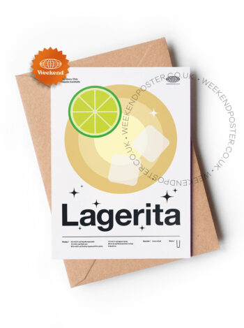 Mid-century modern Lagerita Cocktail greeting card