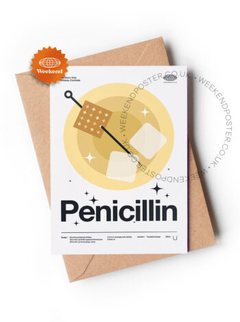 Mid-century modern Penicilin Cocktail greeting card