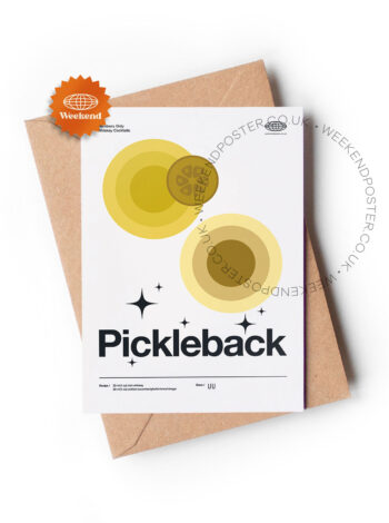 Mid-century modern Pickleback Cocktail greeting card