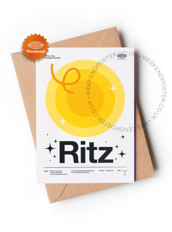 Mid-century modern Ritz Cocktail greeting card