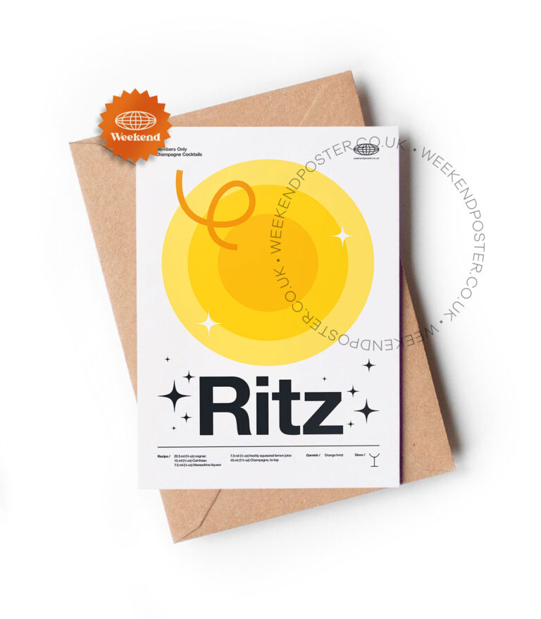 Mid-century modern Ritz Cocktail greeting card