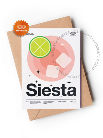 Mid-century modern Siesta Cocktail greeting card