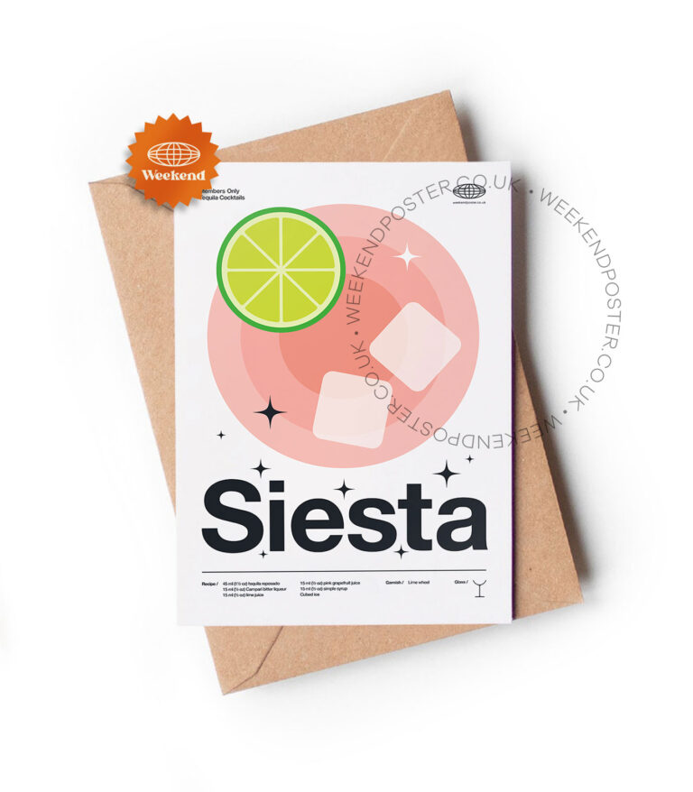 Mid-century modern Siesta Cocktail greeting card