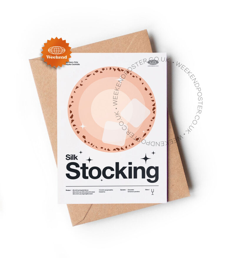 Mid-century modern Silk Stocking Cocktail greeting card