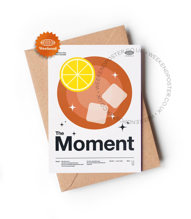Mid-century modern The Moment Cocktail greeting card