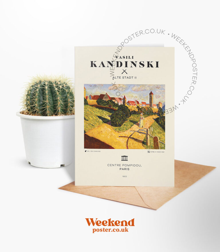 Vasili Kandinski Famous Alte Stadt II greeting card