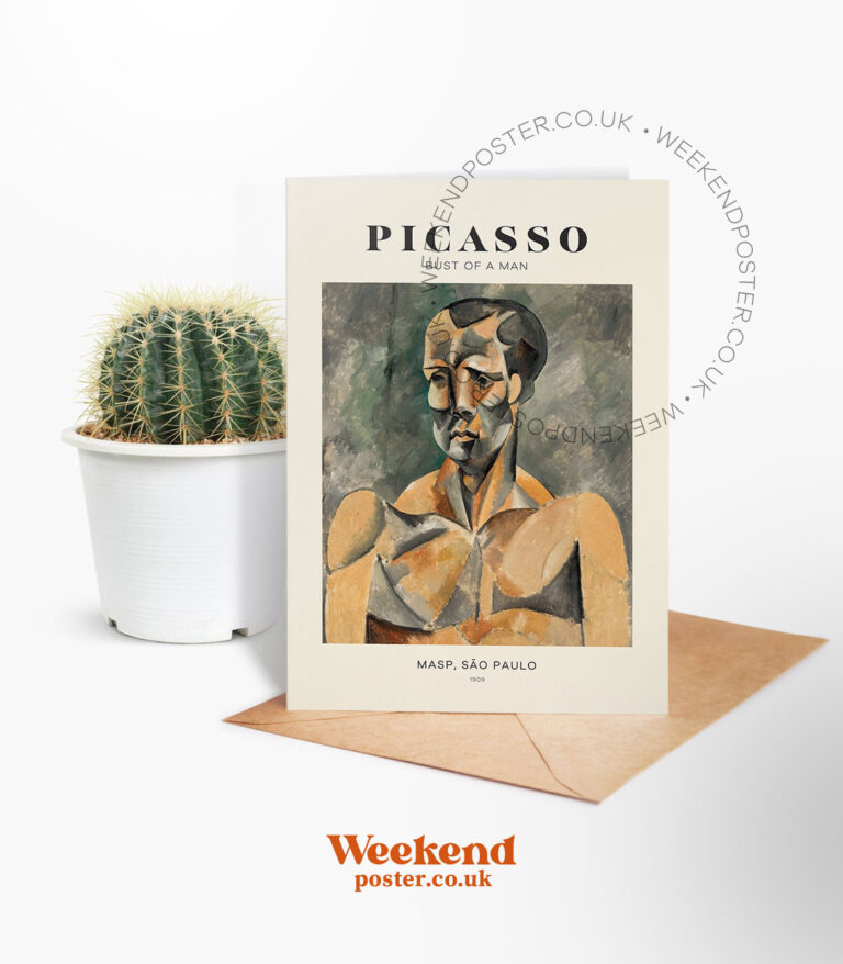 Picasso Bust of A Man greeting card