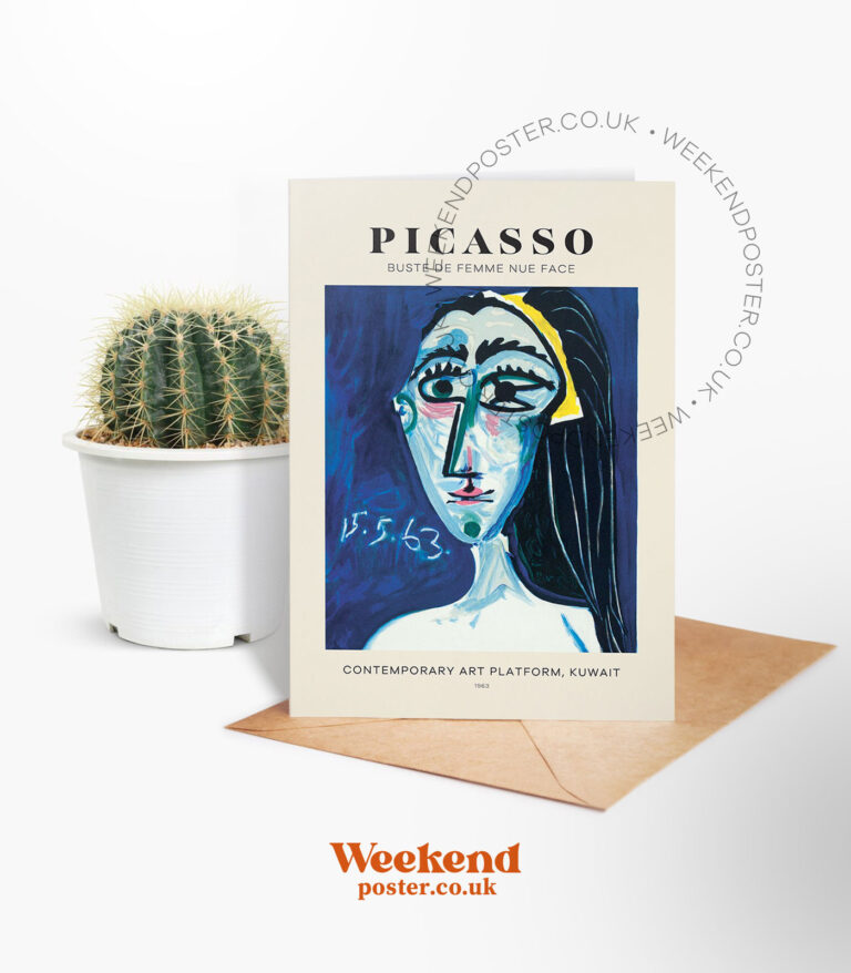 Picasso Buste de Femme Nue Face greeting card