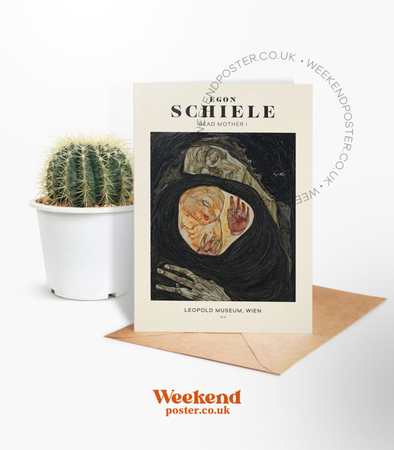 Egon Schiele Dead Mother I greeting card