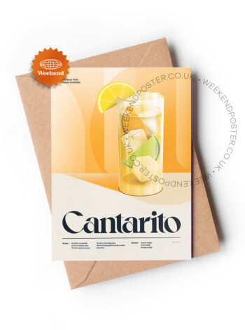 Mid-century retro Cantarito Cocktail greeting card